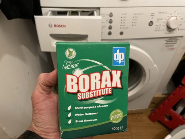 borax substitute in front of washing machine
